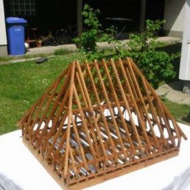 Modell eines Dachstuhls
